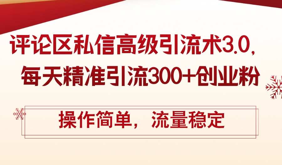 全新评论区私信引流技巧3.0：轻松获取300+精准创业粉丝_流量持续增长-免费资源网