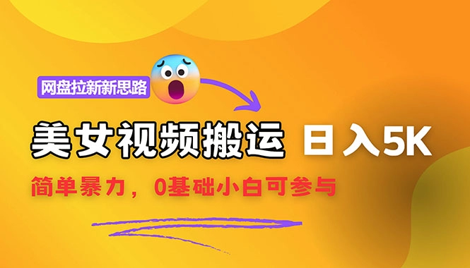 从零基础到日赚5000+_视频搬运+网盘拉新全攻略_操作简单暴力-免费资源网