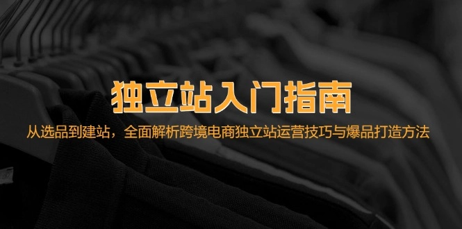 独立站入门指南：从选品到建站，全面解析跨境电商独立站运营技巧与爆品…-免费资源网