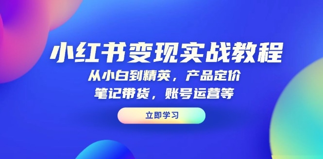 从小白到达人_小红书产品定价_带货与账号运营-免费资源网